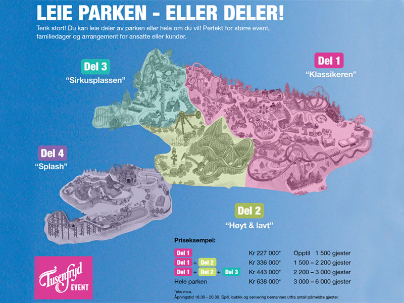 Rent the park - Or parts of the park!